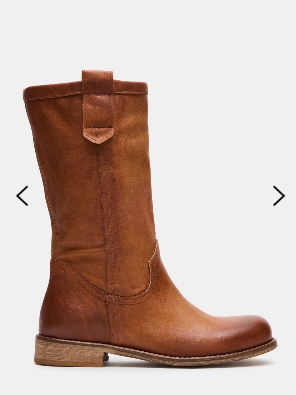 Steve Madden Brown Leather Mid-Calf Ankle Boots